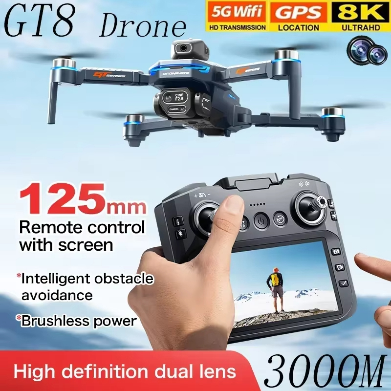 Drone Gt8 Rc - 4.3インチ画面 GT8 ドローン 障害物回避 ベルトブラシレス 2.4G