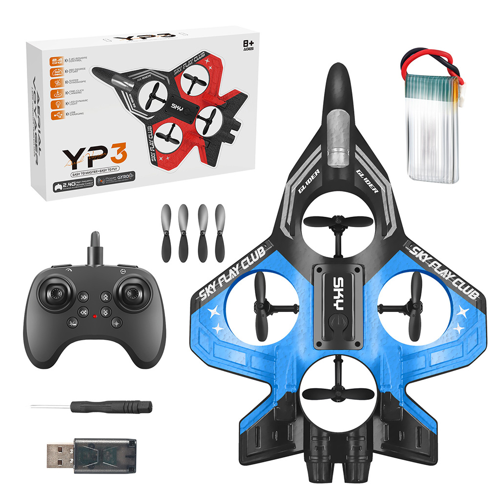 Drone Rc Fighter Jet - 2.4G RCドローン ライト付き 飛行ヘリコプター YP3 グライダー