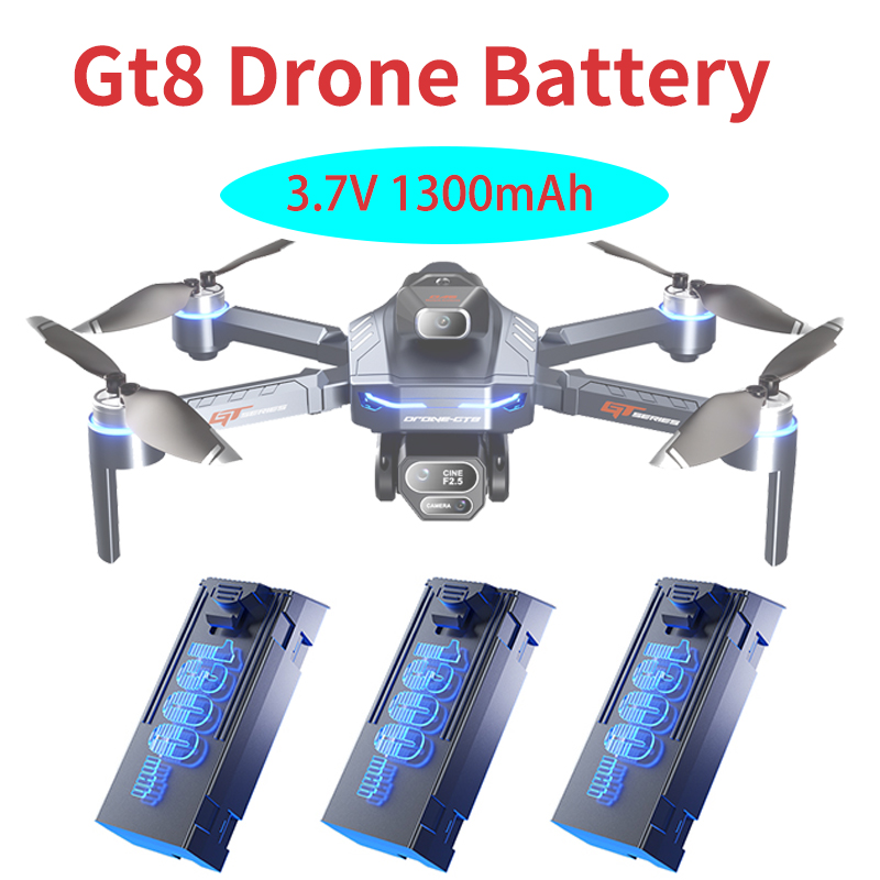Drone Gt8 Rc - オリジナル 3.7V 1300mAh GT8 ドローンバッテリースクリーン 4K