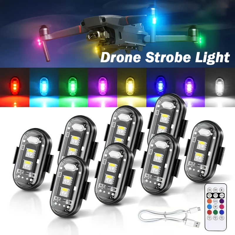 Drone Aircraft Jjrc - 1-10 個オートバイ LED 航空機ストロボライトドローン衝突防止警告ランプフラッシュインジケーターワイヤレスリモコン付き