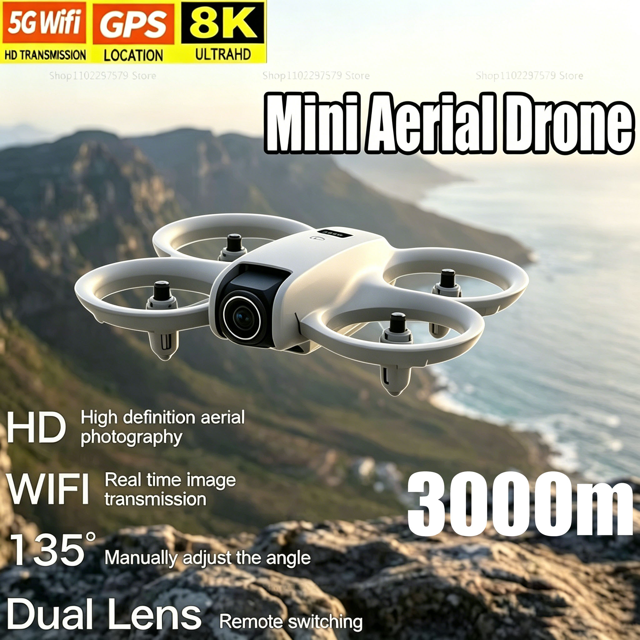 Drone Rc Foldable - 8K HDカメラ搭載ミニドローン FPV折りたたみ式クアッドコプター ブラシレスモーター 障害物回避機能付き RC飛行機