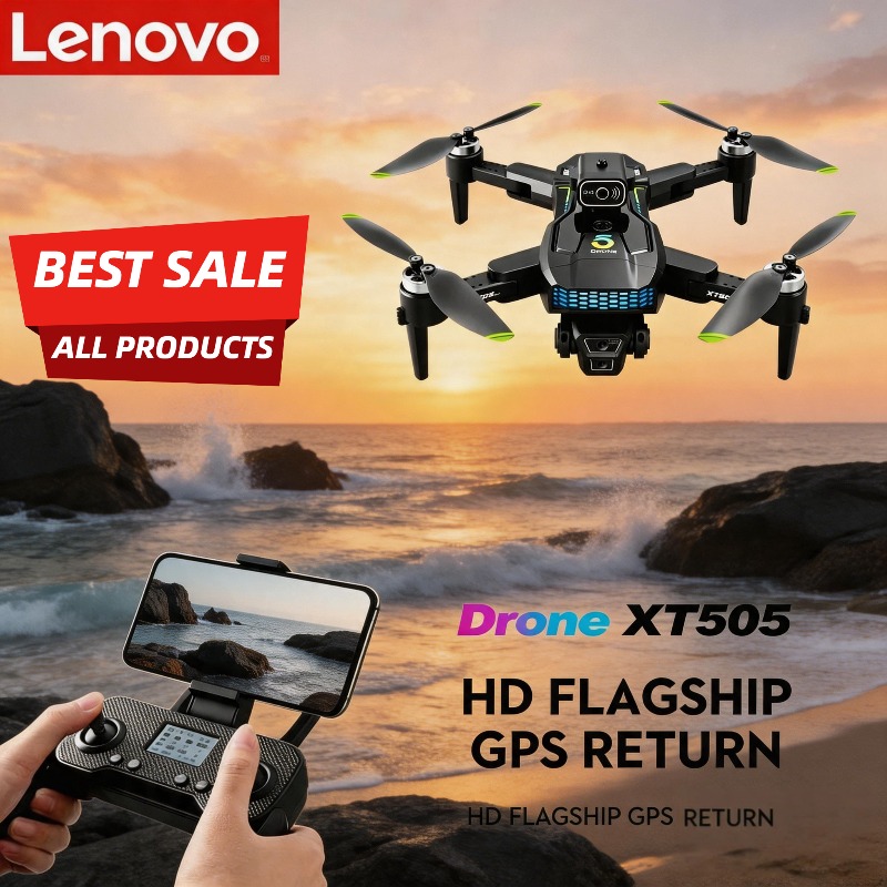 Xt505 Rc Drone - 大人向け、レノボXT505ブラシレス折りたたみ式ドローン5G GPSオプティカルフローデュアルWiFiプロフェッショナル空中カメラジンバルRCクアッドコプター。