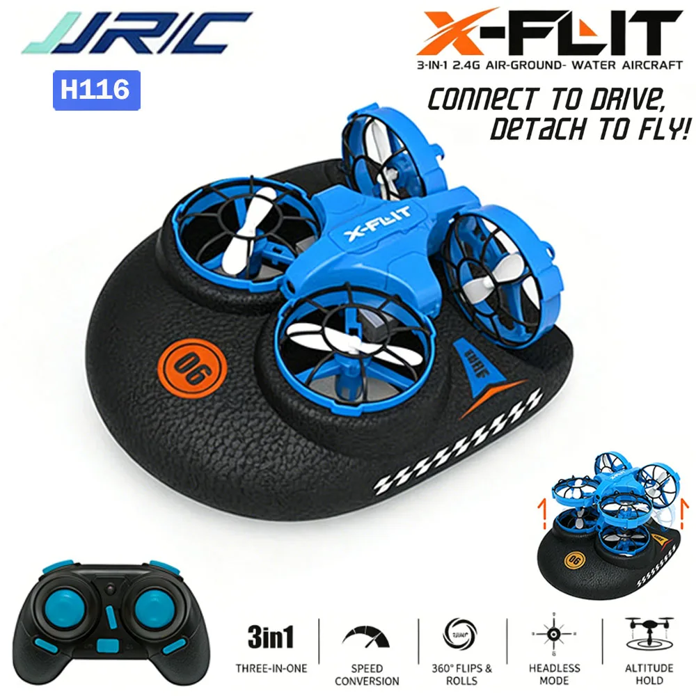 Drone Aircraft Jjrc - 3in1ミニドローンH101 H116海陸空対応全地形対応モデルRC航空機防水固定高度クアッドコプターおもちゃ子供向けギフト