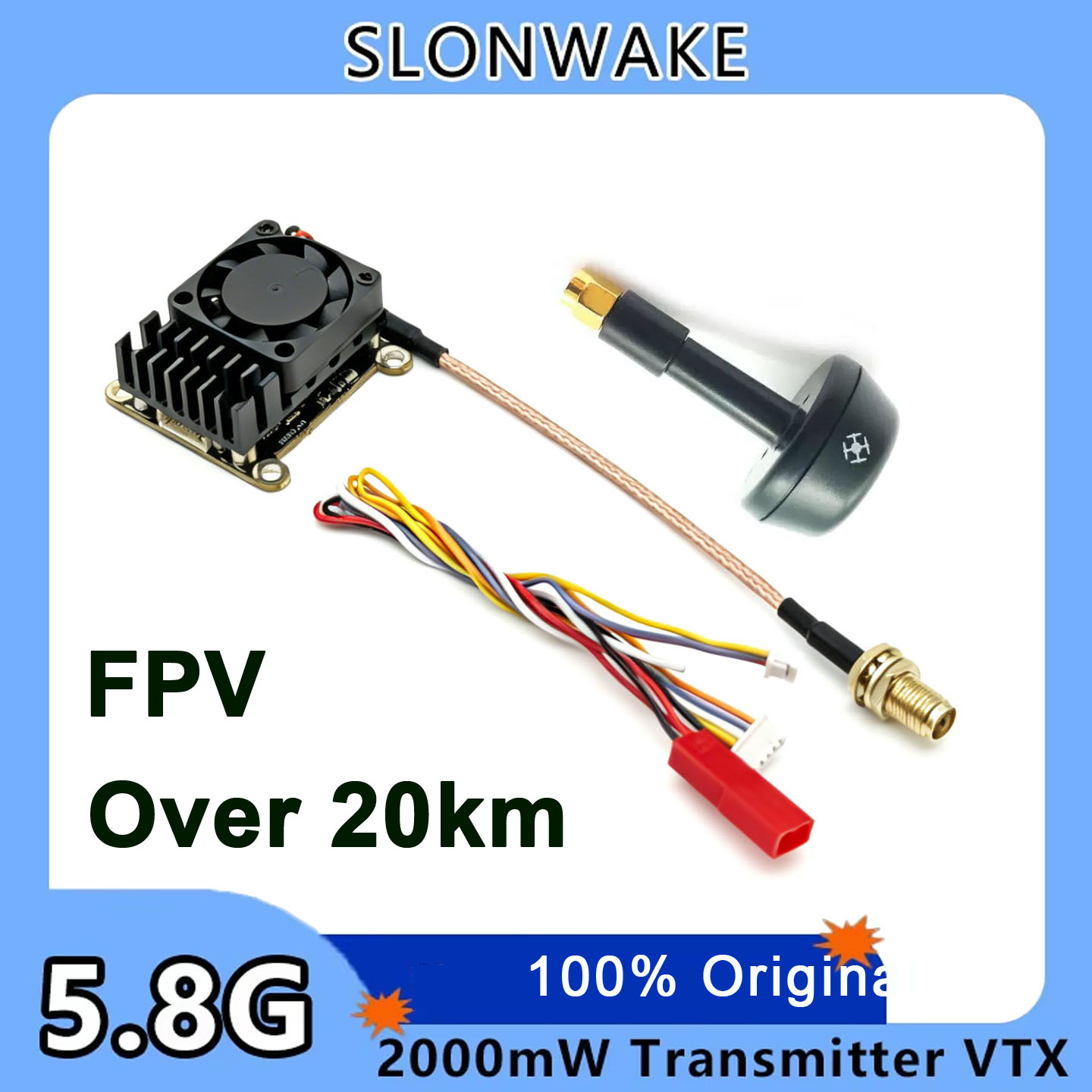Vtx Video Transmitter - 新しいアップグレード版 5.8Ghz 2W 調整可能なFPV VTX ワイヤレス画像ビデオ送信機