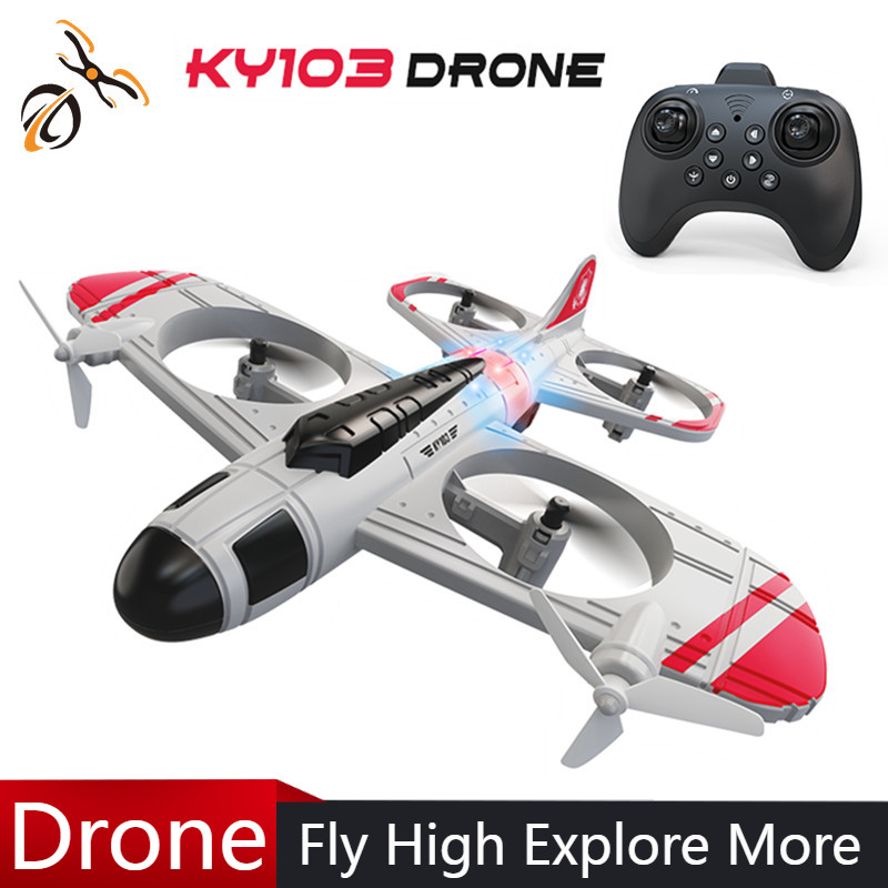 Drone Rc Fighter Jet - 2026年リモートコントロールKY103 RCフォーム飛行機 2.4G WIFI戦闘機 LEDカラーライト付きタンブリングドローン 男の子向けおもちゃギフト