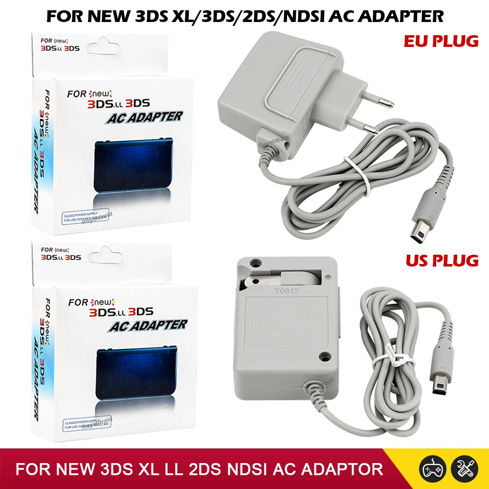 Drone Xl Rc - 新しいEU USプラグ充電器ACアダプター100V-240V対応、NEW 3DS XL LL用AC電源、DSi、DSi XL、2DS、3DS、3DS