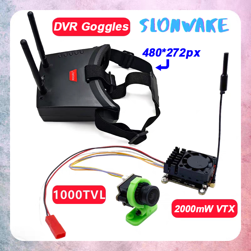 Vtx Video Transmitter - 20km以上の範囲に対応 5.8Ghz 2W FPV VTX ワイヤレス画像ビデオ送信機+cmos