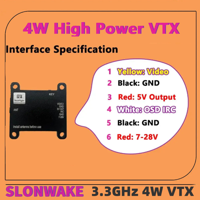 SLONWAKE FPV 3.3G 16CH 4000mW  - Vtx Video Transmitter のレビューと価格