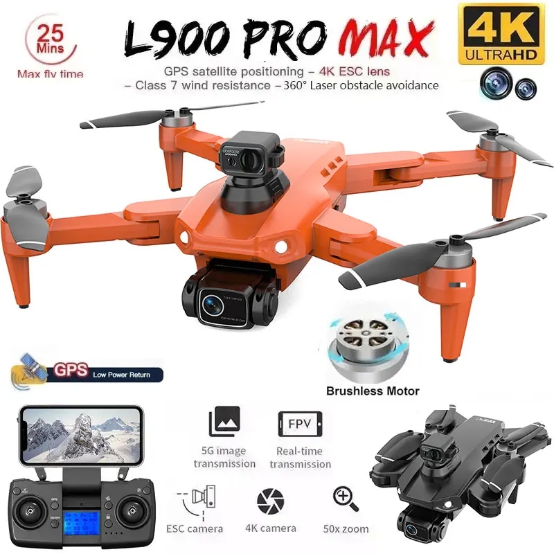 L900 Pro MAX GPS ドローン 4K プロフェッ - Drone Rc Team City のレビューと価格