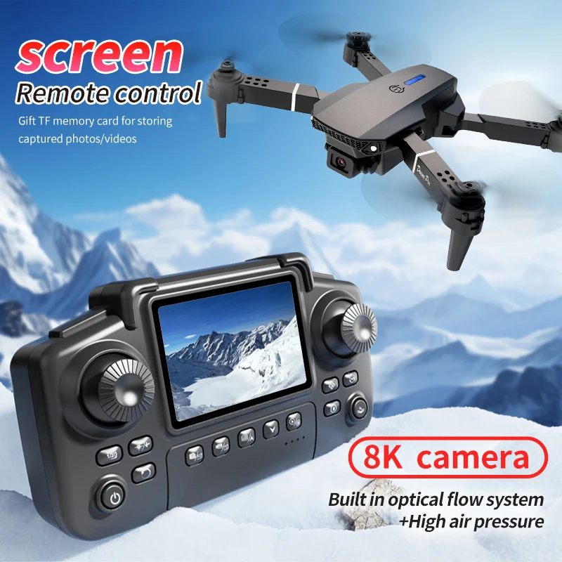 プロフェッショナル E88 プロドローン スクリーン付き 8 - Drone Rc Foldable のレビューと価格