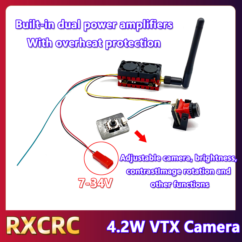 RXCRC 5.8G 48CH 4.2WハイパワーVTX送信 - Drone Rc Camera のレビューと価格