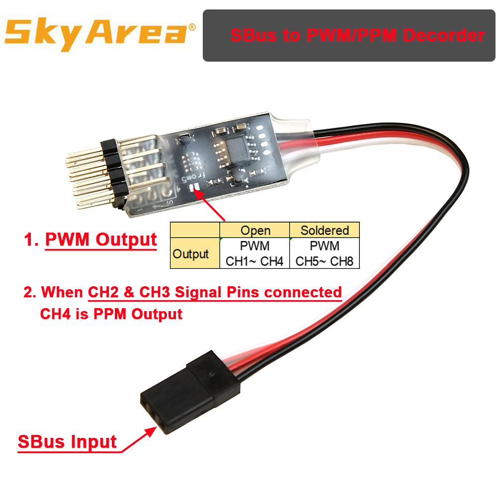 Skyarea-sbus PPM Pwmデコーダー信号変換モ - Frsky Receiver Module のレビューと価格