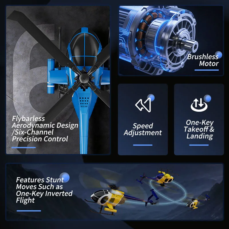 2026年新型RCヘリコプターMD500 6CHエアロングレ - Drone Rc Fighter Jet のレビューと価格