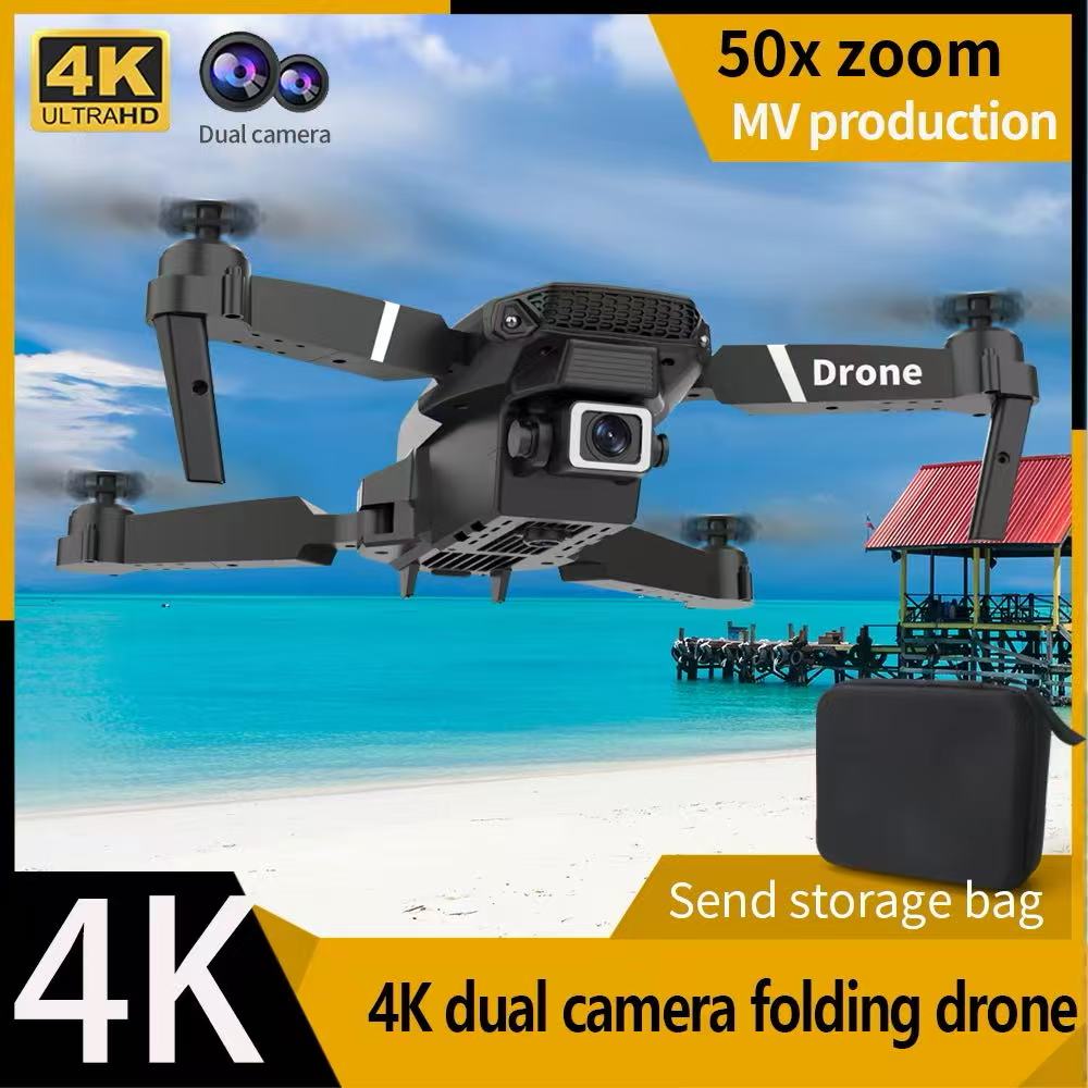 プロフェッショナルドローン E88 4k 広角 HD カメラ - Drone Rc Team City のレビューと価格