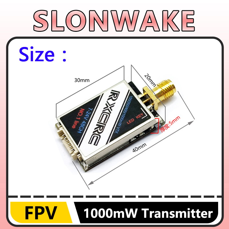 SLONWAKE 5.8G 48CH 1W VTX 100/ - Drone Rc Camera のレビューと価格