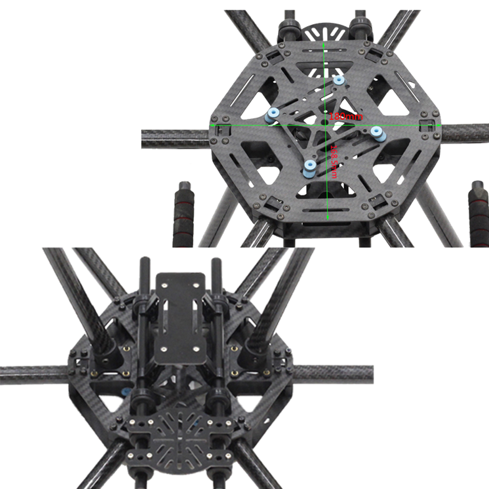 カーボンファイバーフィクソプターフレーム,X6-X600 m - Heavy Lift Drone Frame のレビューと価格