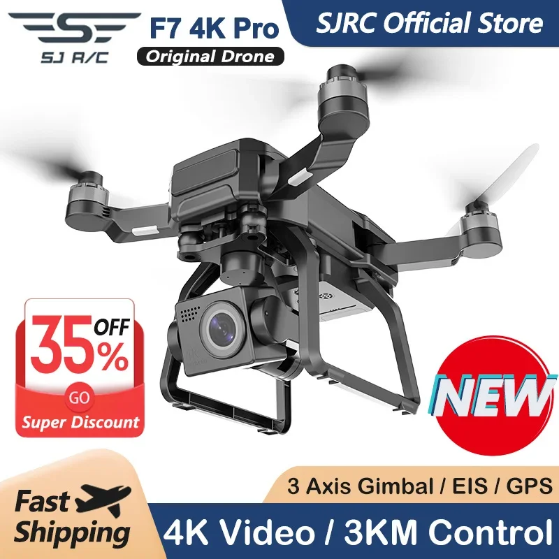 カメラ付きプロフェッショナルブラシレスクワッドコプター,4k - Drone Sjrc のレビューと価格