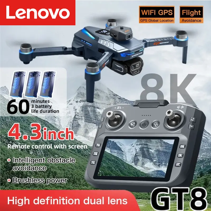 レノボ GT8 ドローン 8K プロフェッショナルデュアルカ - Drone Gt8 Rc のレビューと価格