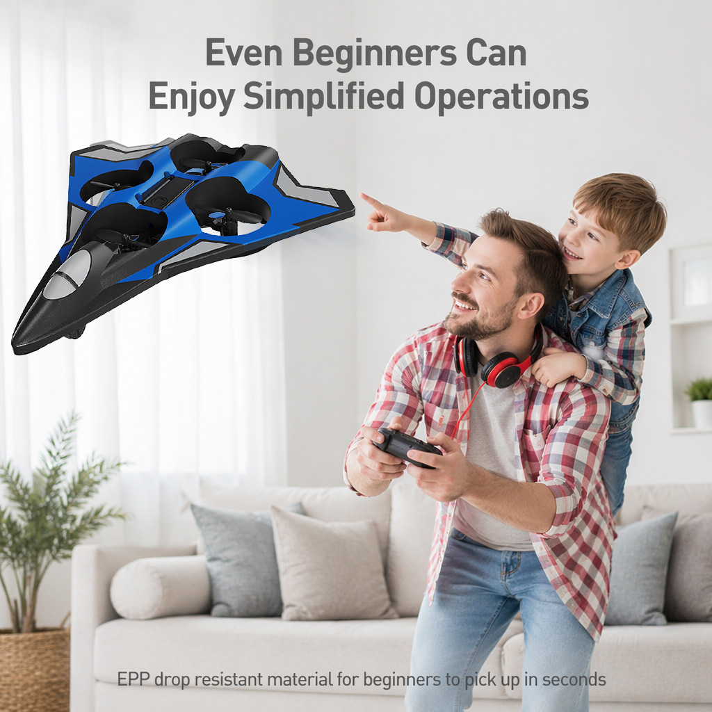 新型2.4G RCヘリコプター戦闘機EPPフォームグライダー - Drone Rc Fighter Jet のレビューと価格