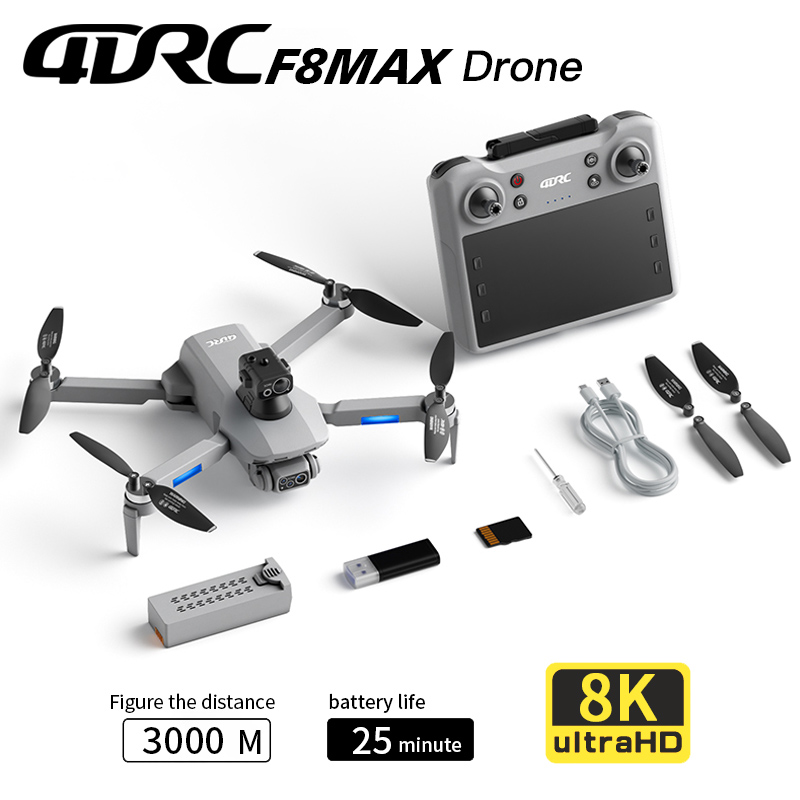 F8 MAX GPSドローン プロフェッショナル 8Kカメラ - Drone Rc Team City のレビューと価格