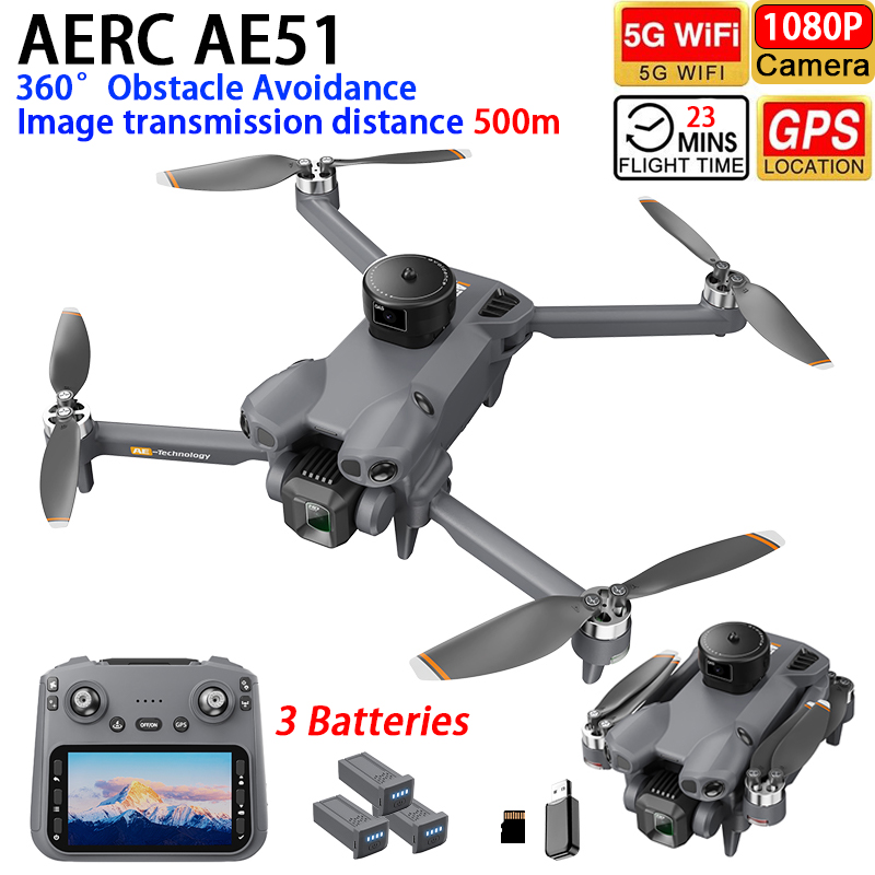 AERC AE51 ドローン GPS WIFI FPV ES - Drone Rc Team City のレビューと価格