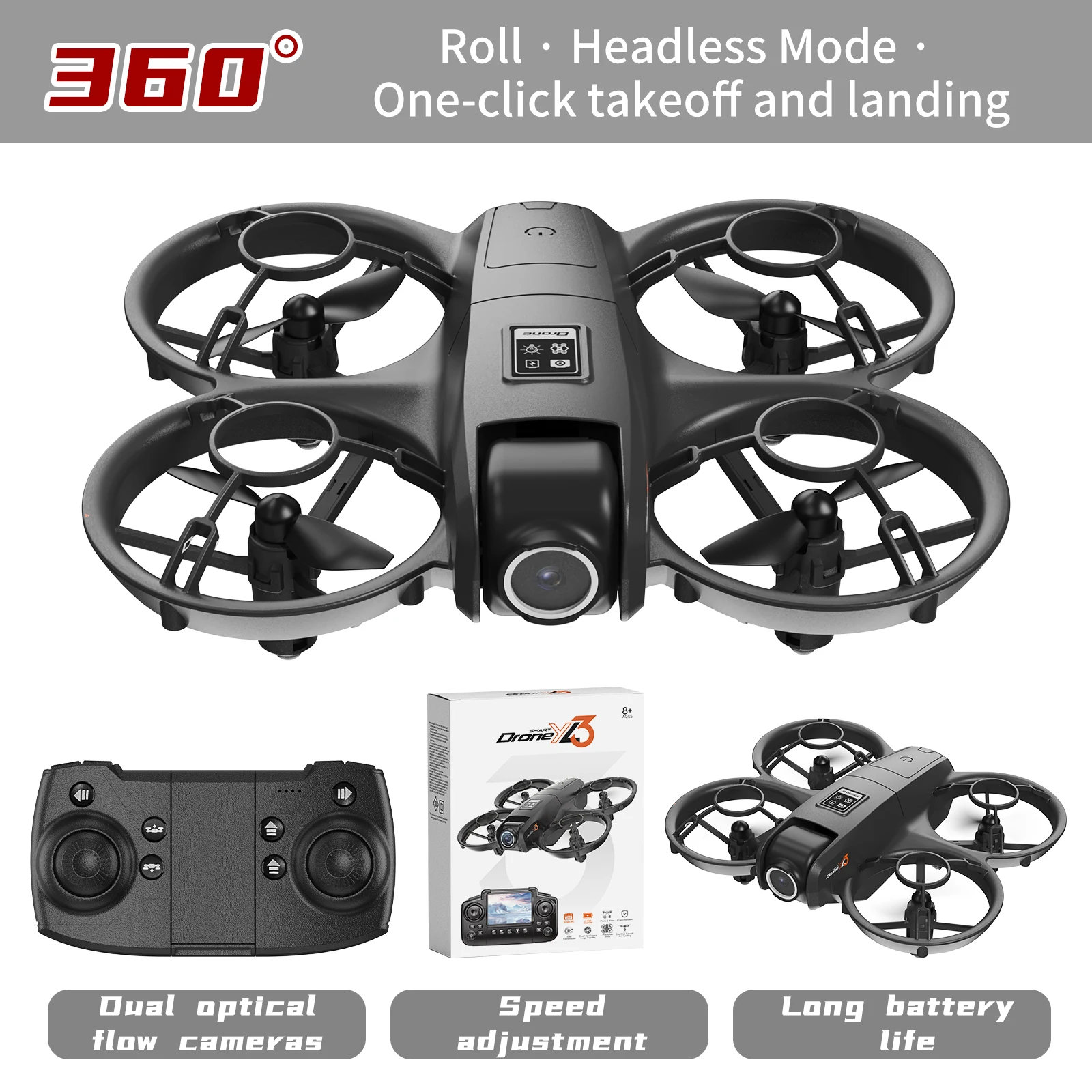 新型YL3 RCドローン 8K 1080P広角デュアルHDカ - Drone Rc Foldable のレビューと価格