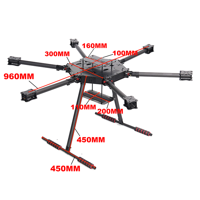 Angeltoy F960 フルカーボンファイバー ZD96 - Heavy Lift Drone Frame のレビューと価格