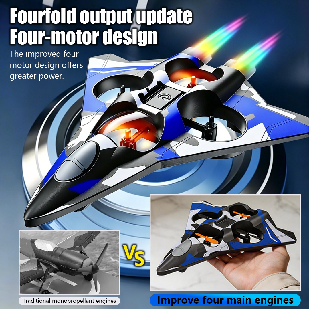 フォーム航空機スタントヘリコプタークールな戦闘機360回転衝 - Drone Rc Fighter Jet のレビューと価格
