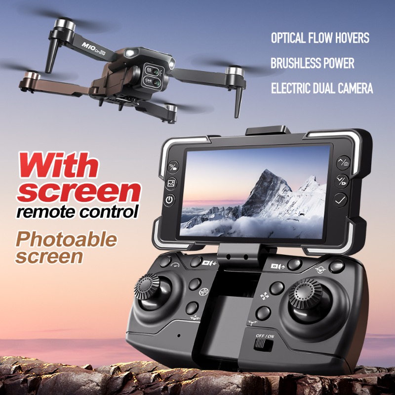 M10カメラドローン、画面付きリモコン、デュアルカメラ、オプ - Drone Rc Explorer のレビューと価格