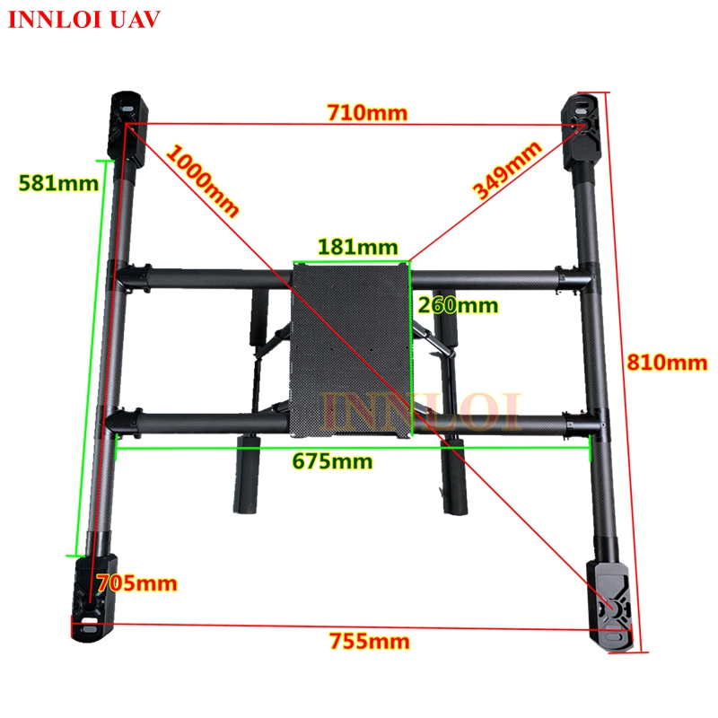 XAERO DIY 1000mm カーボンファイバー製クアッ - Heavy Lift Drone Frame のレビューと価格